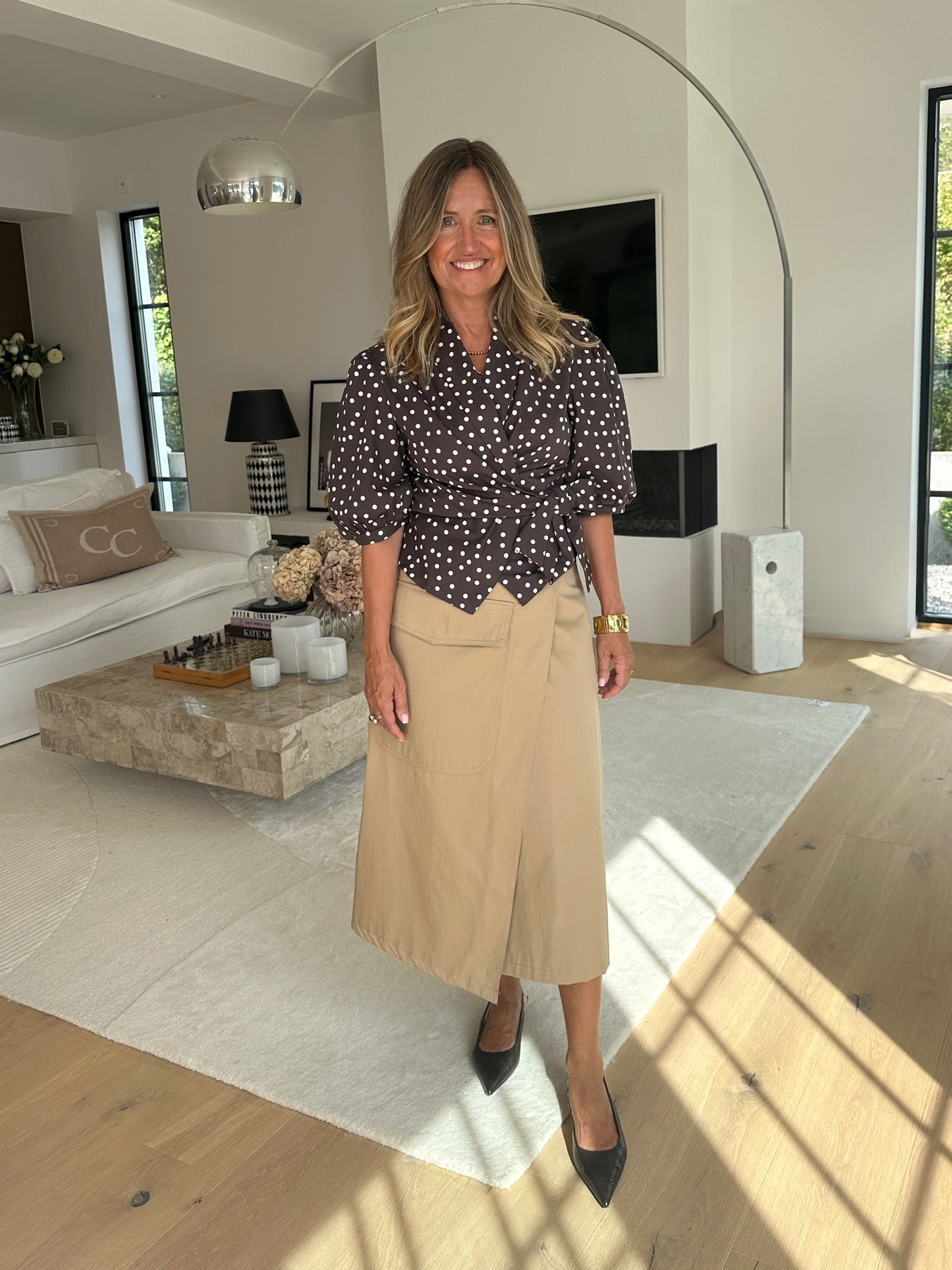 Bonnie Prickig Blus med Omlott