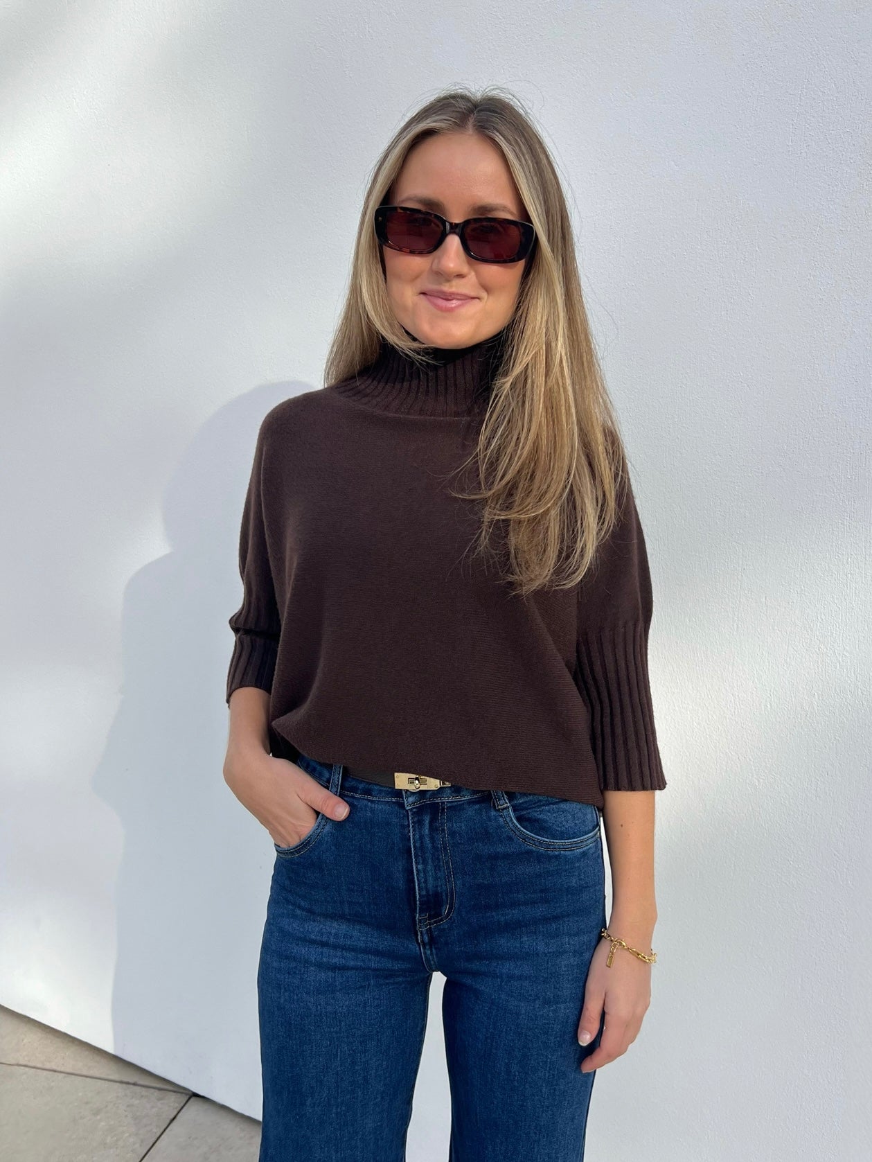 Freja Stickad Polotröja