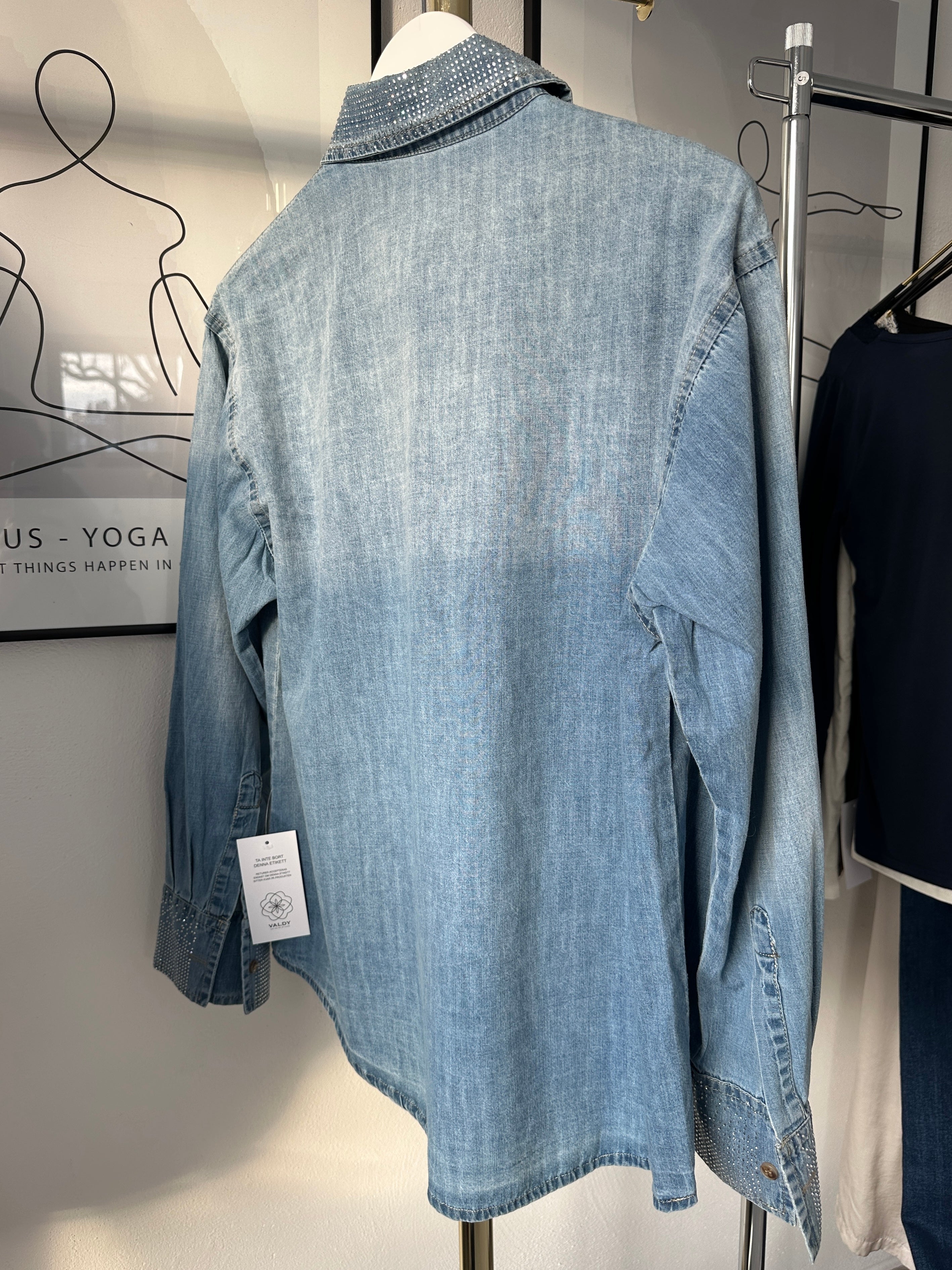 Nova Jeansskjorta med Strass