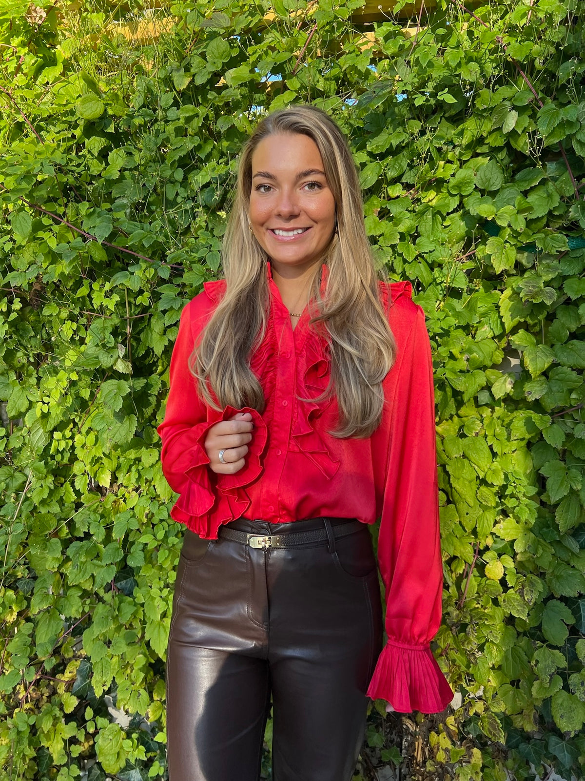 Belle Volang Blus Röd