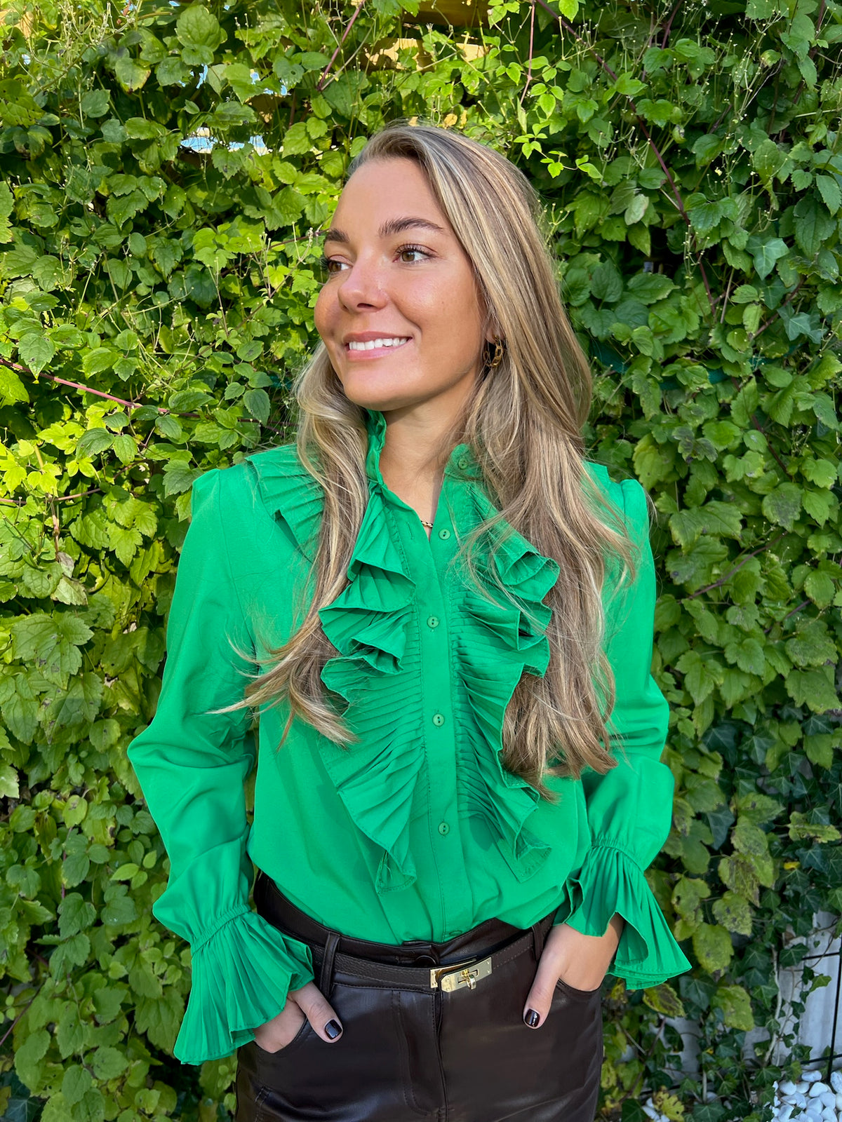 Belle Volang Blus Grön