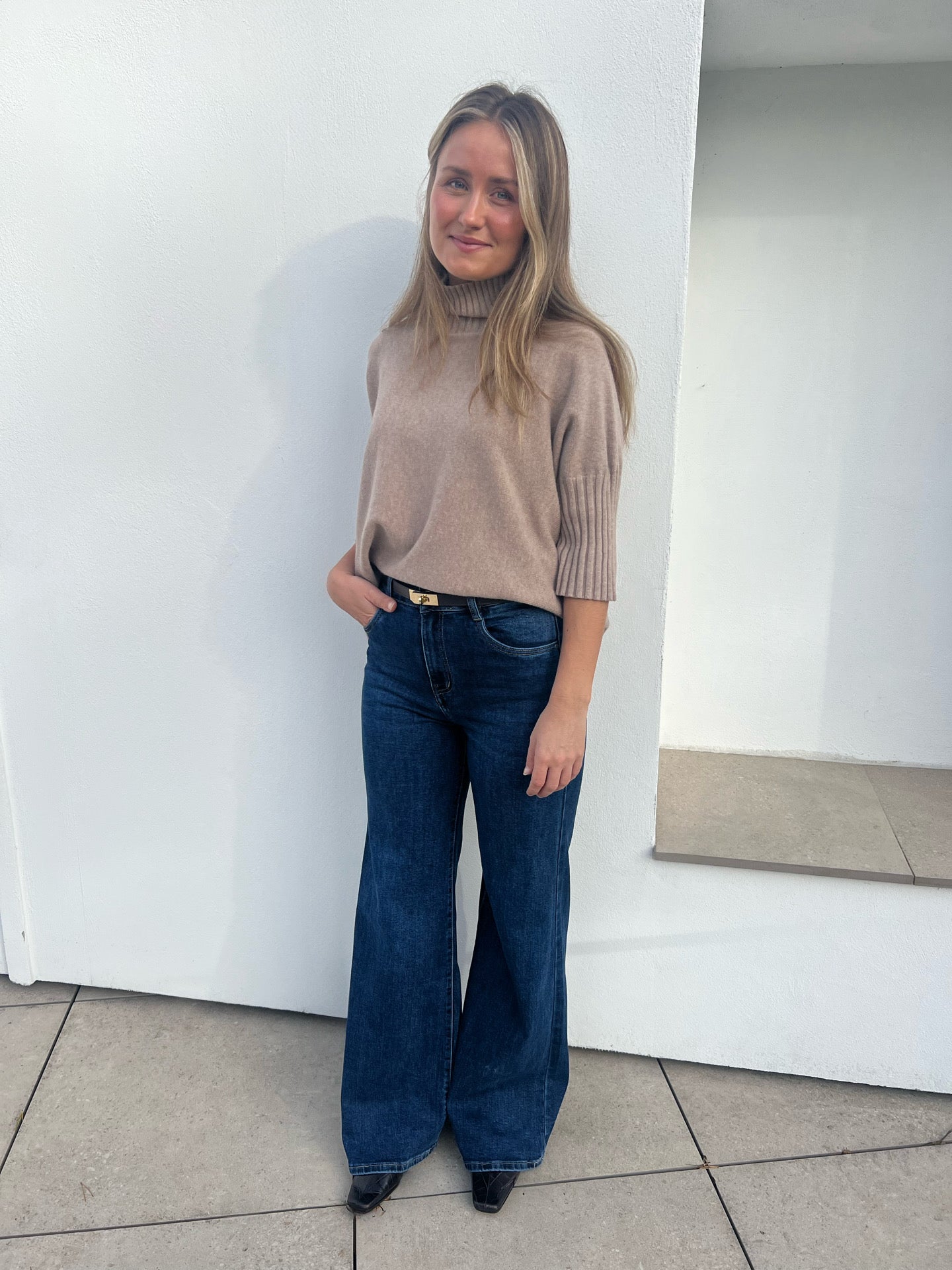 Freja Stickad Polotröja