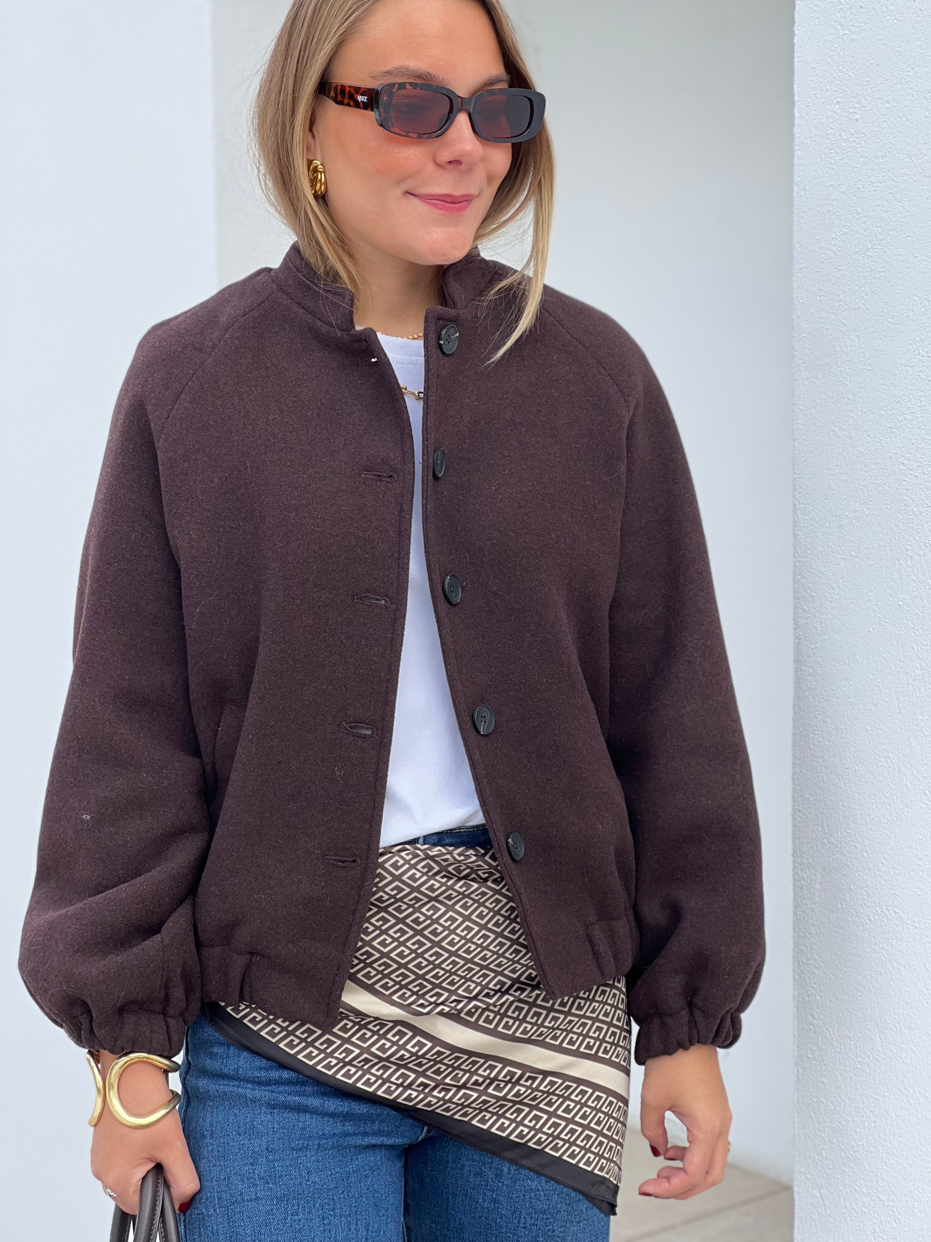 Sable Scarf Viskos Mörkbrun