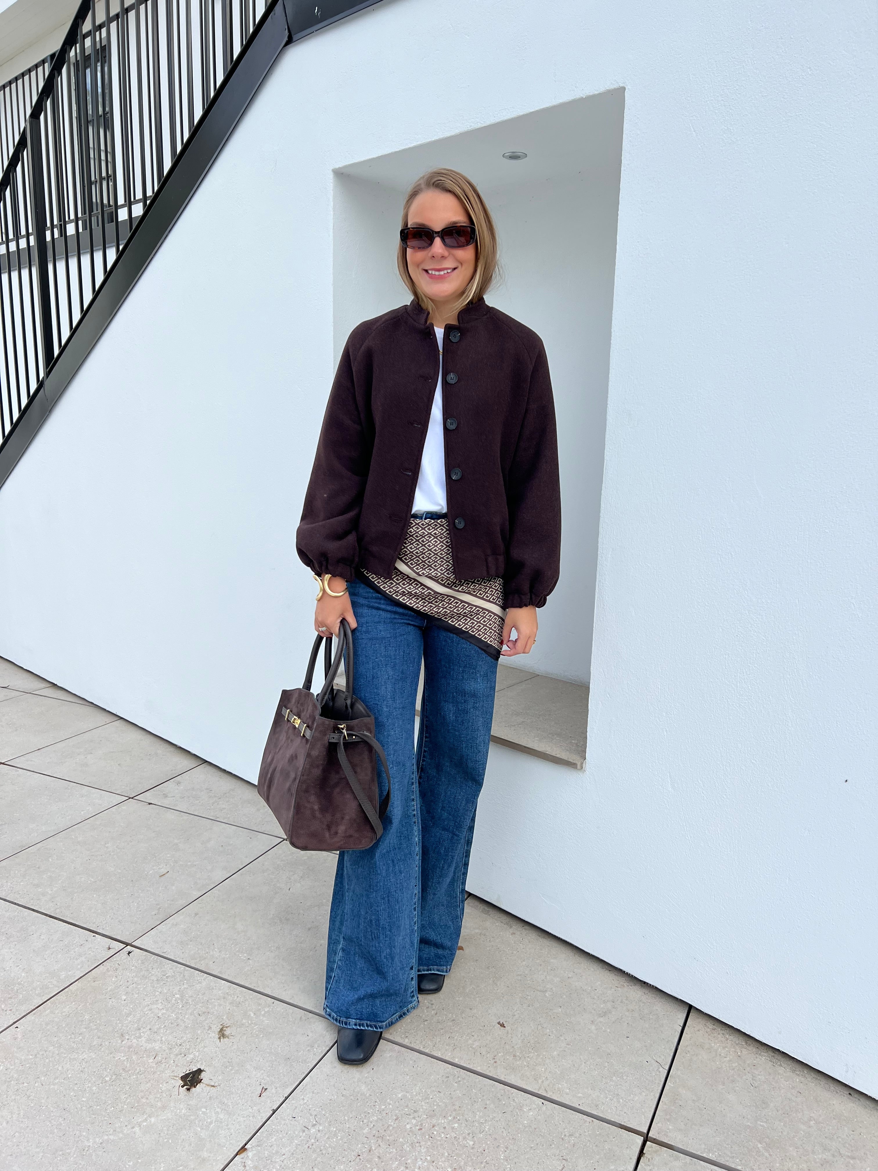 Sable Scarf Viskos Mörkbrun