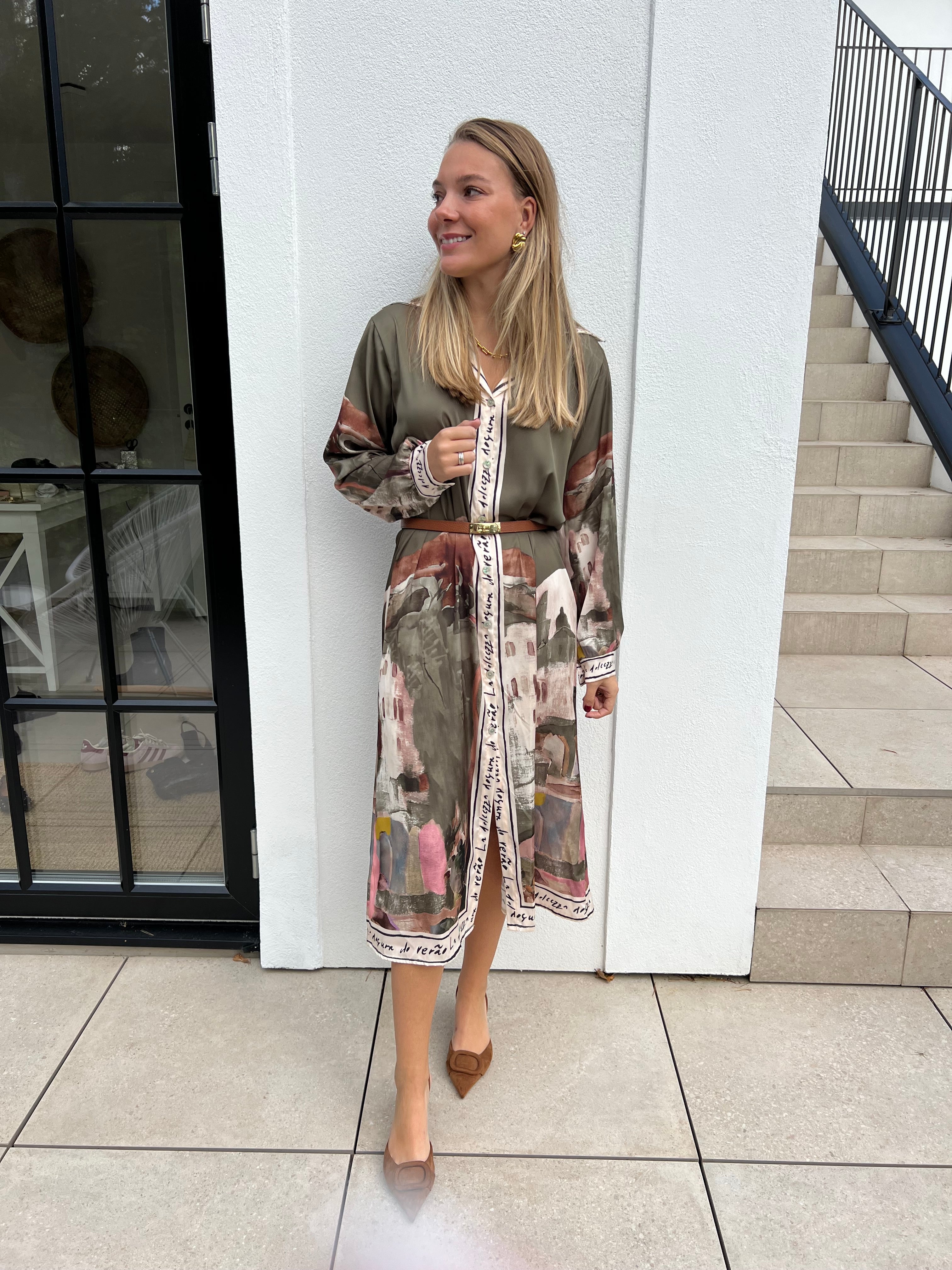 Kate Skärp Läder Guldspänne