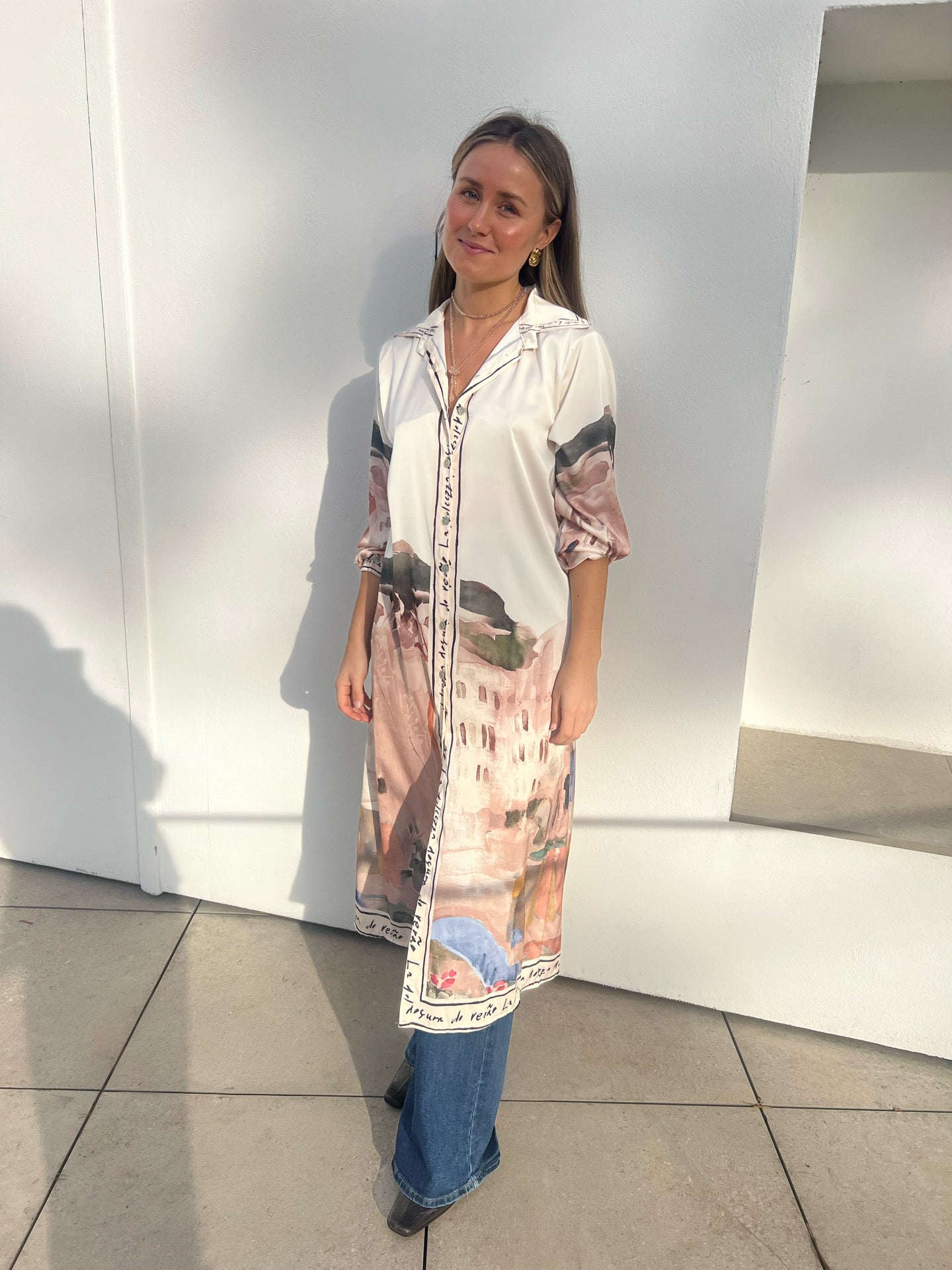 Mira Skjortklänning Sidenmix