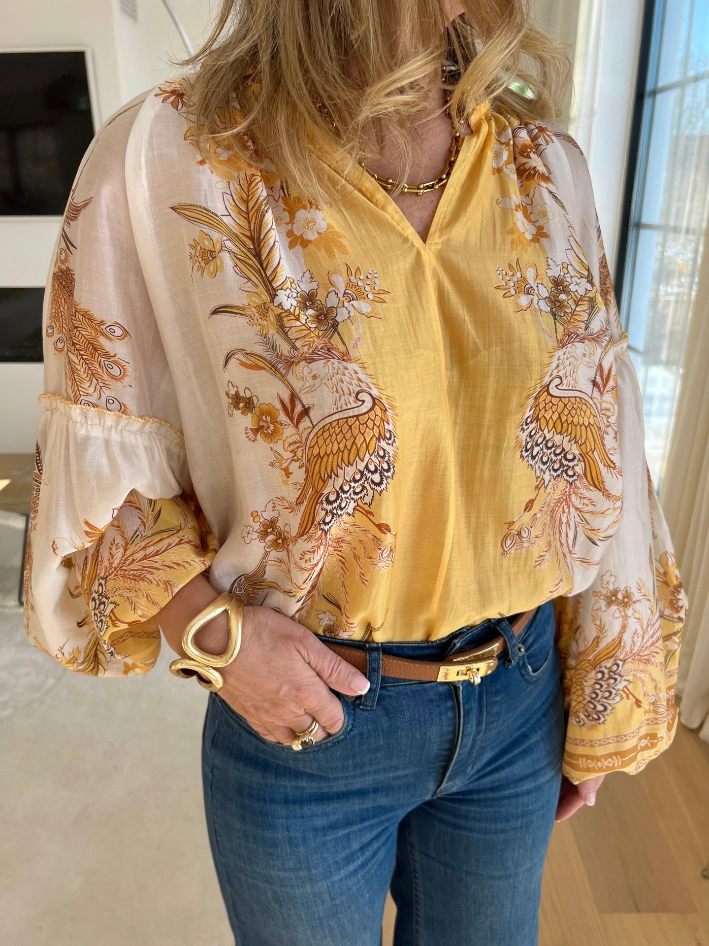 Kate Skärp Läder Guldspänne