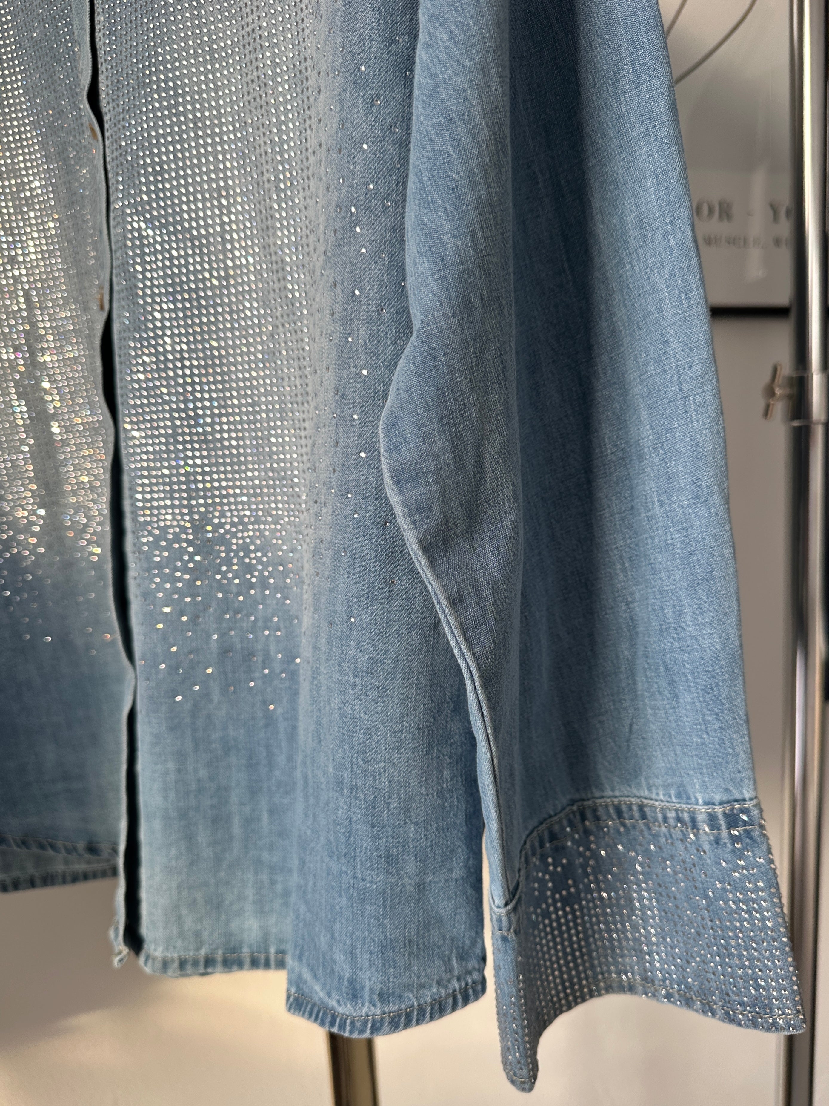 Nova Jeansskjorta med Strass