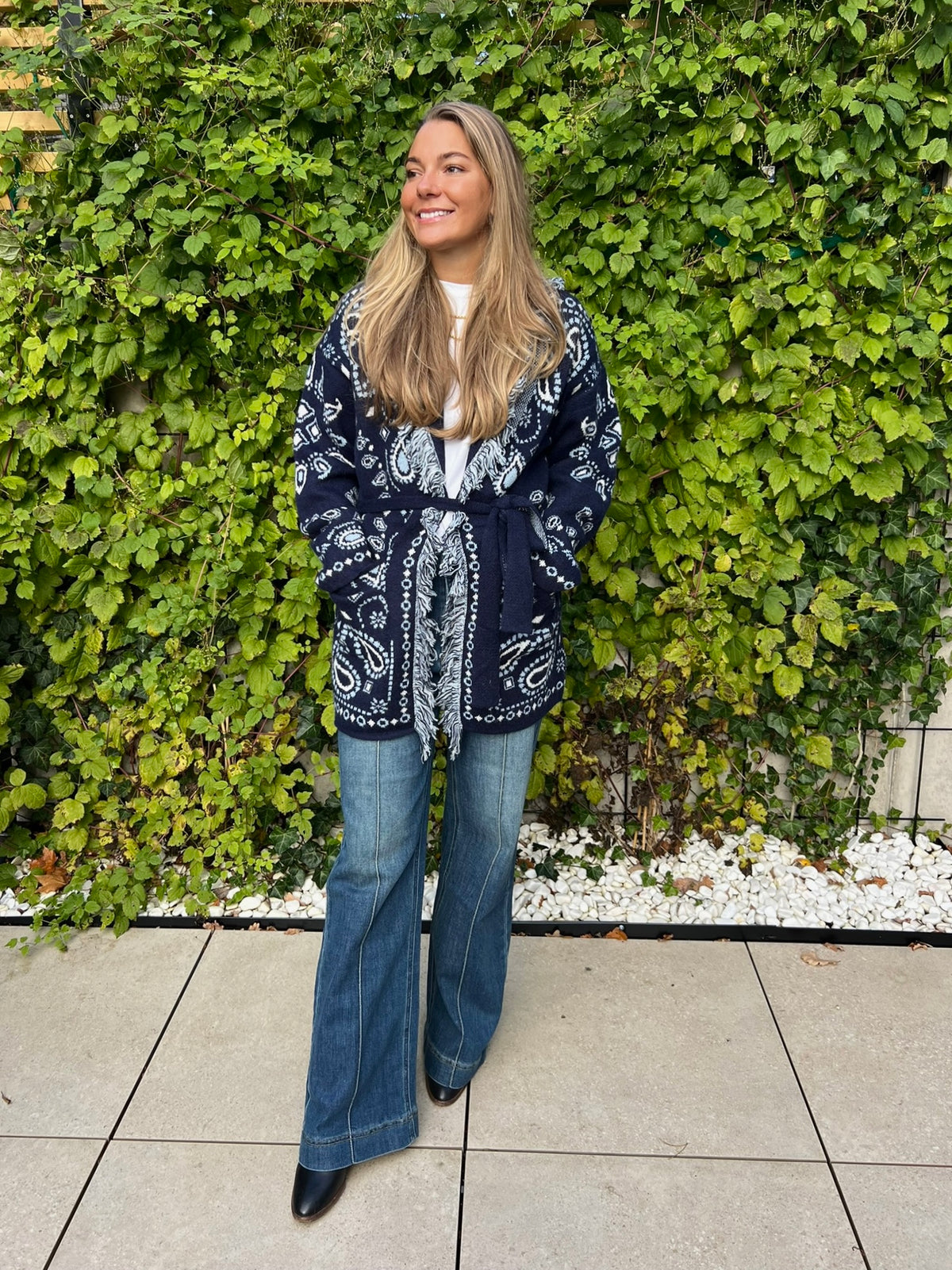 Ilse Kofta Paisley med Fransar