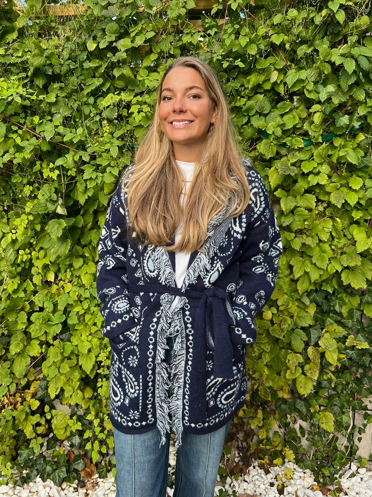 Ilse Kofta Paisley med Fransar
