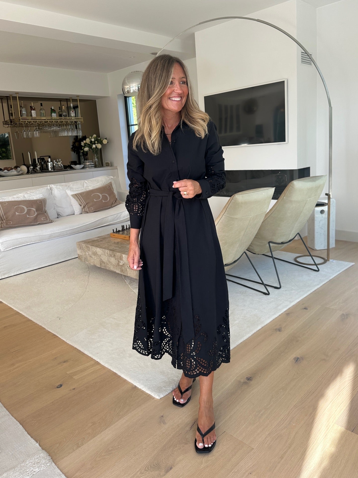 Camille Klänning med Broderie Anglais