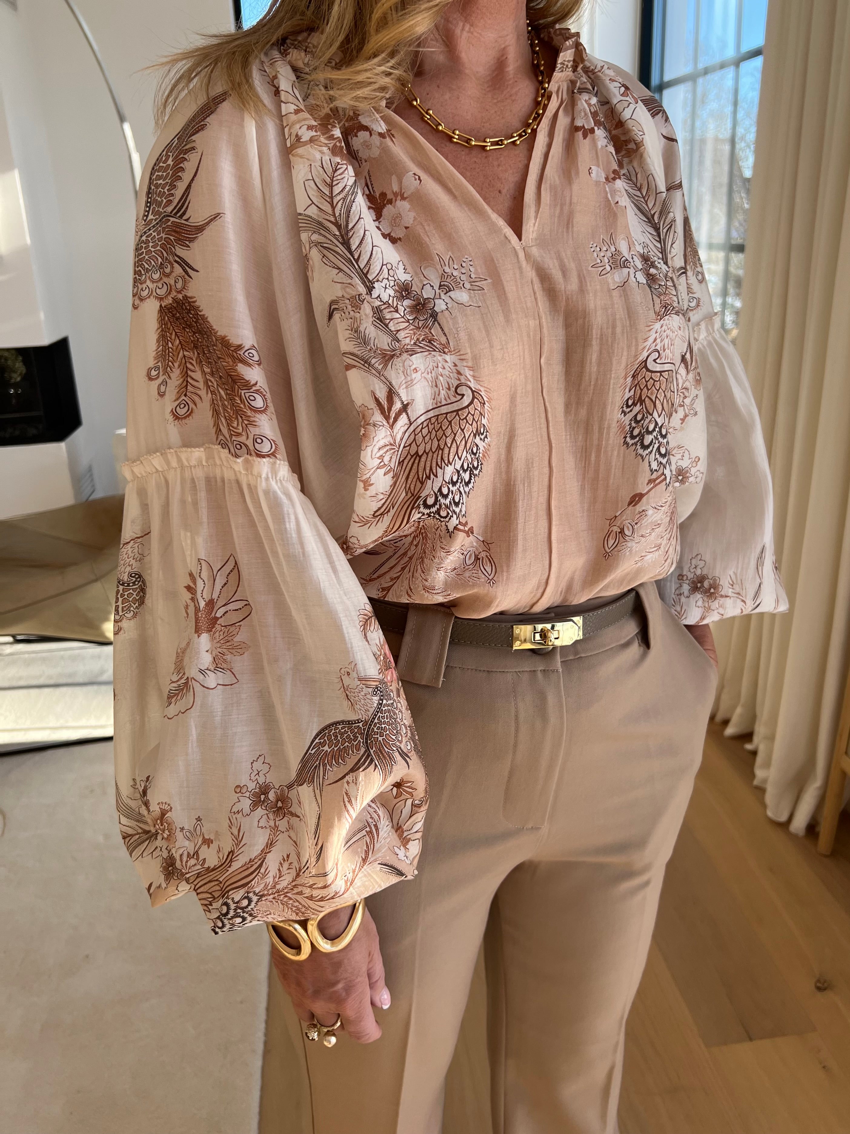 Kate Skärp Läder Guldspänne