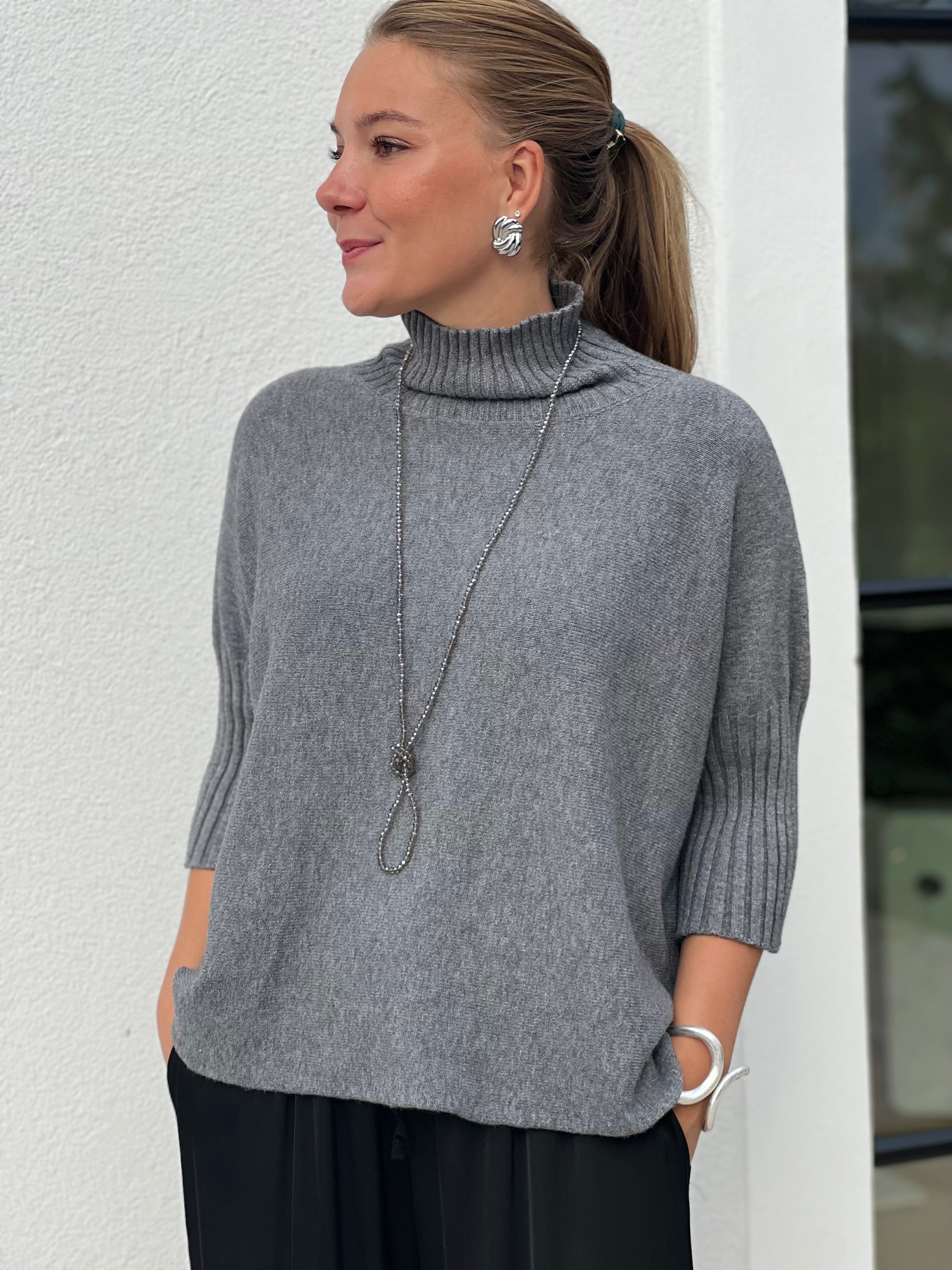 Freja Stickad Polotröja