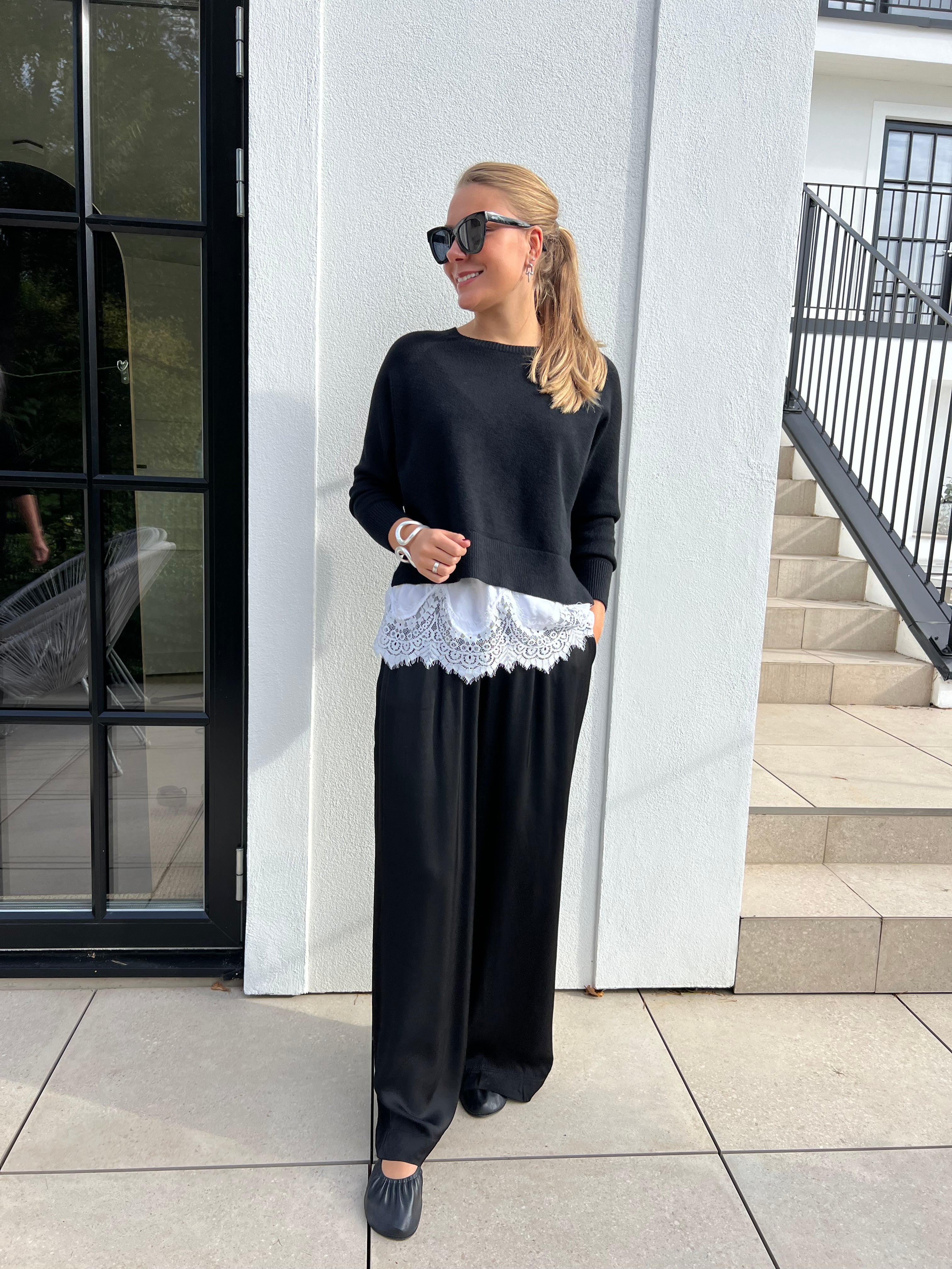 Gilda Kort Stickad Tröja