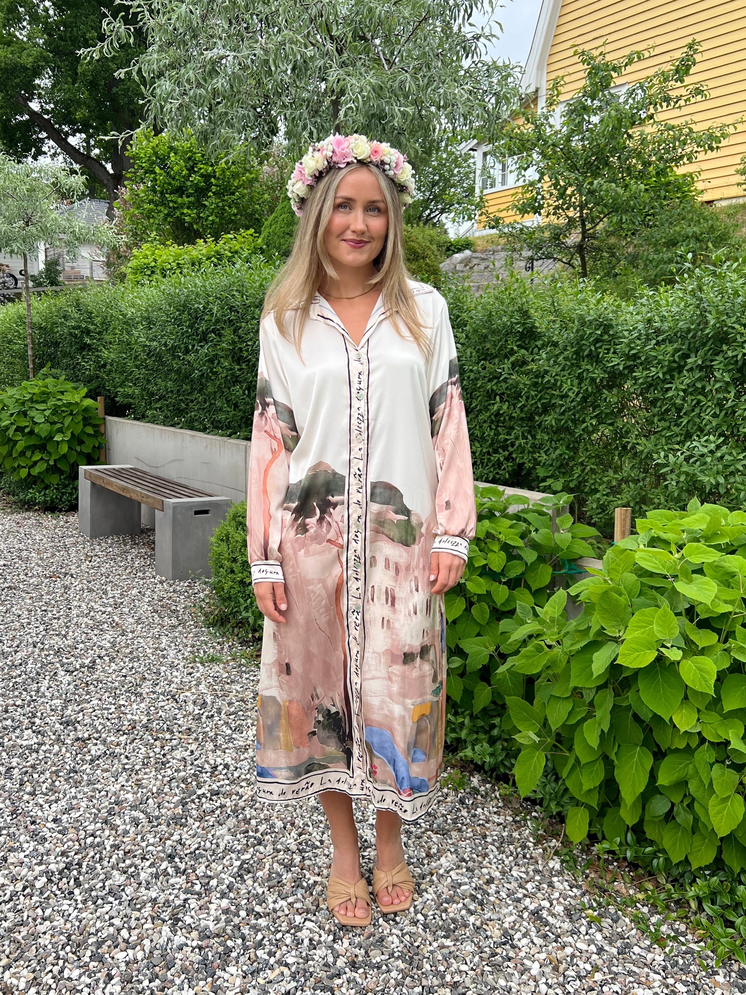 Mira Klänning Sidenmix