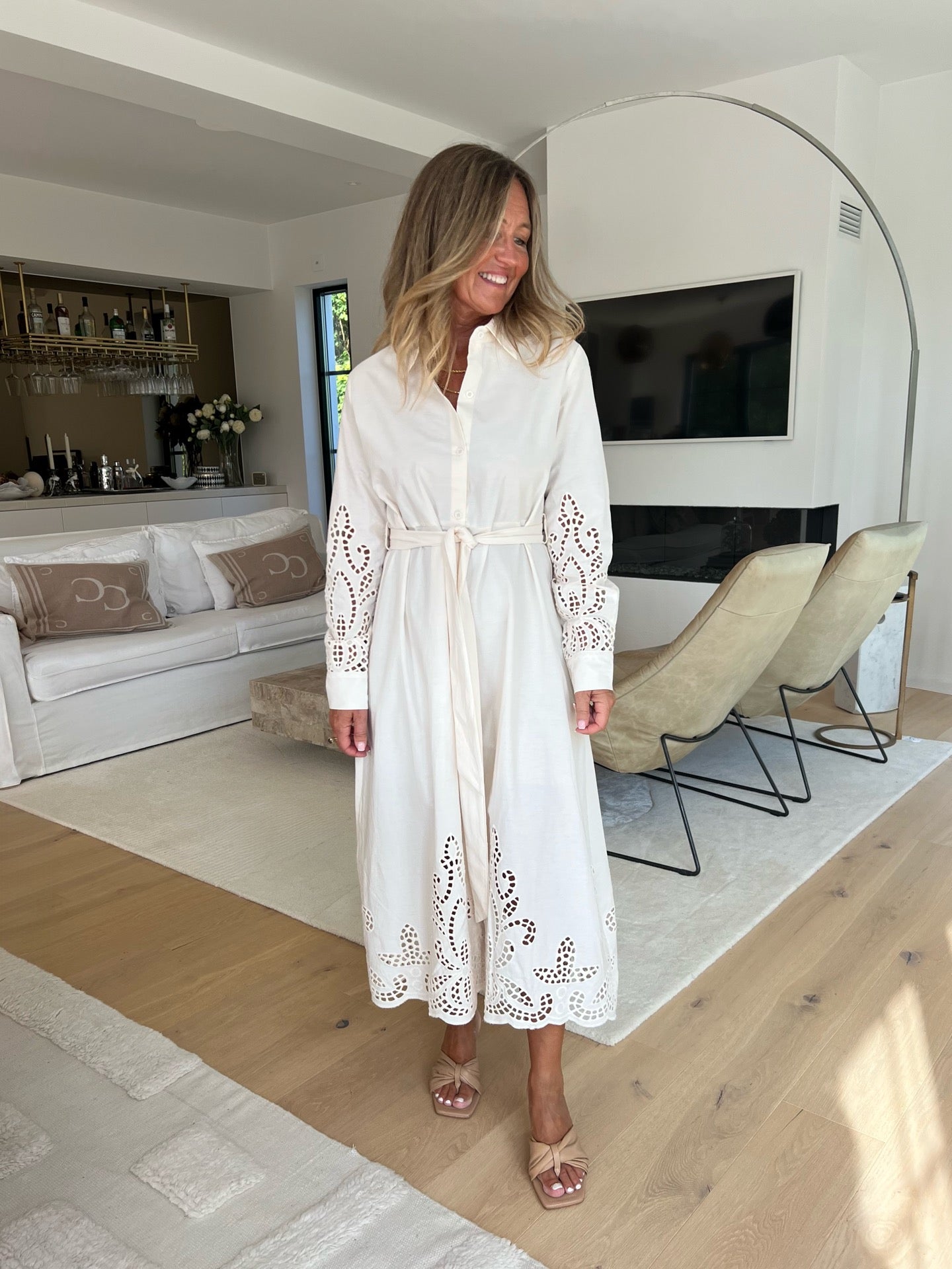 Camille Klänning med Broderie Anglais