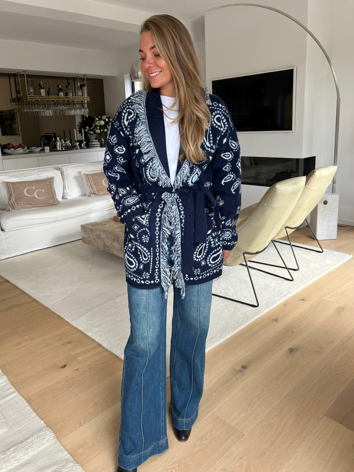 Ilse Kofta Paisley med Fransar