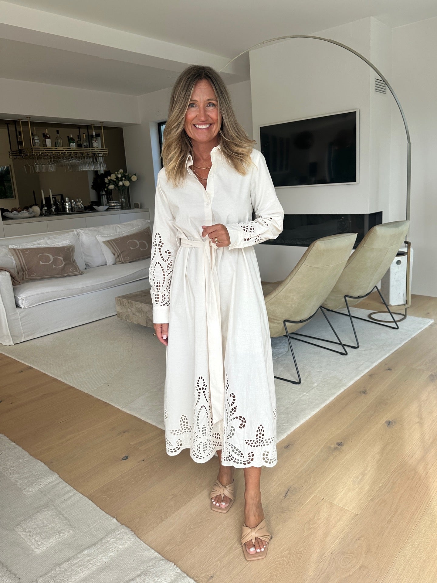 Camille Klänning med Broderie Anglais