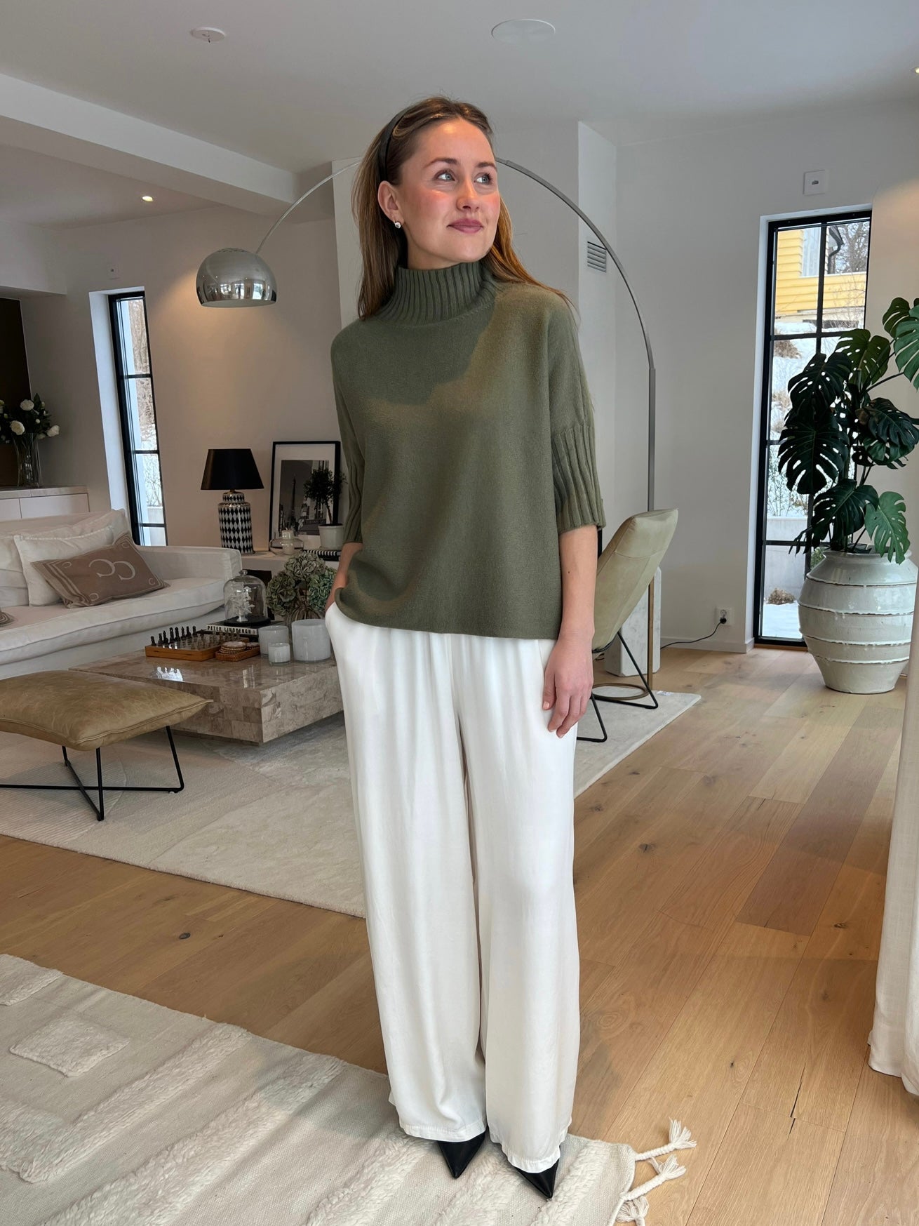 Freja Stickad Polotröja